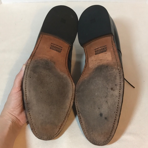 SOLD Johnston Murphy Men's Shoes 14 Black Oxford - Picture 5 of 8